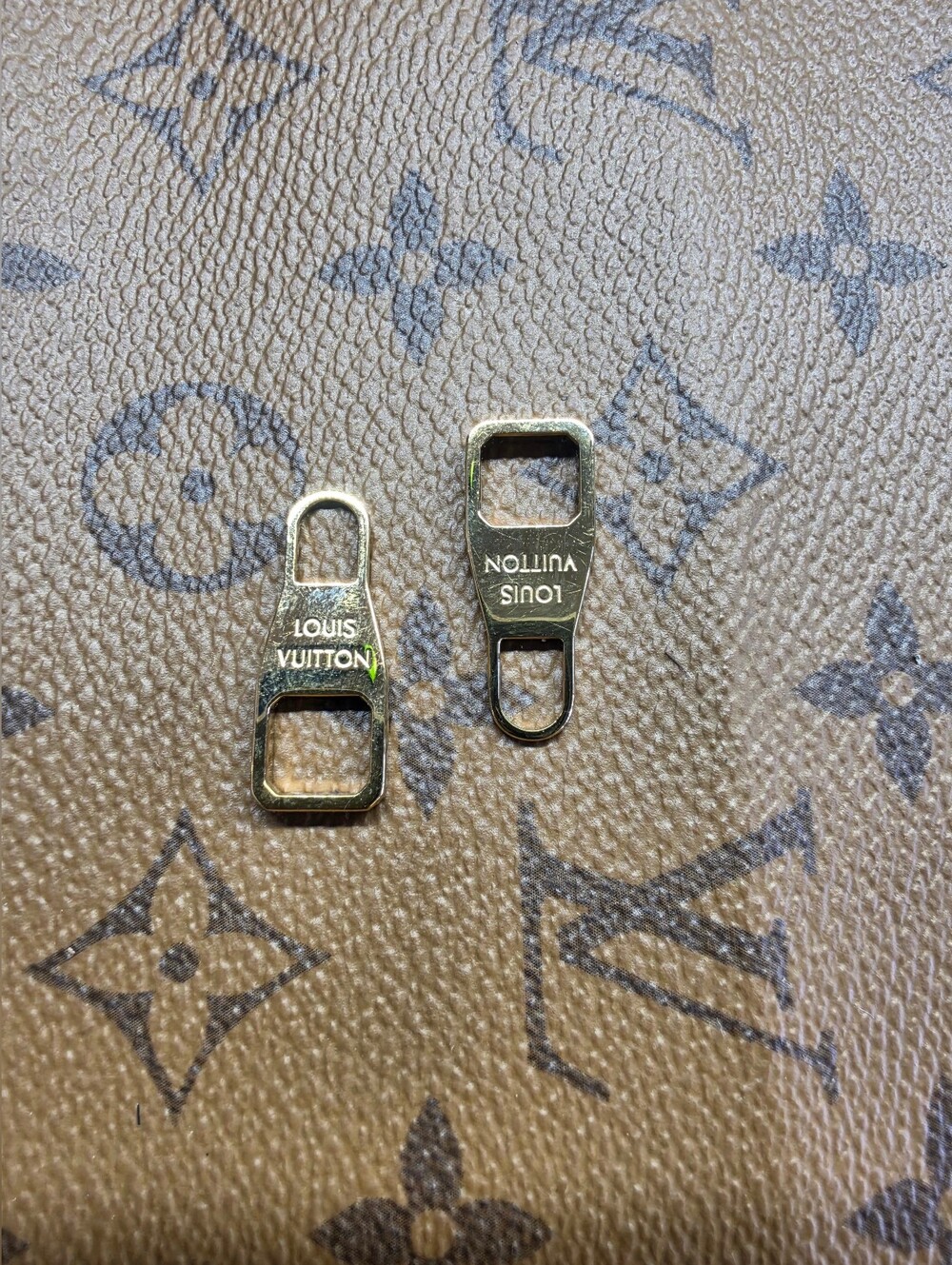 Louis Vuitton Gold-Tone Zipper Pulls Set Of Two